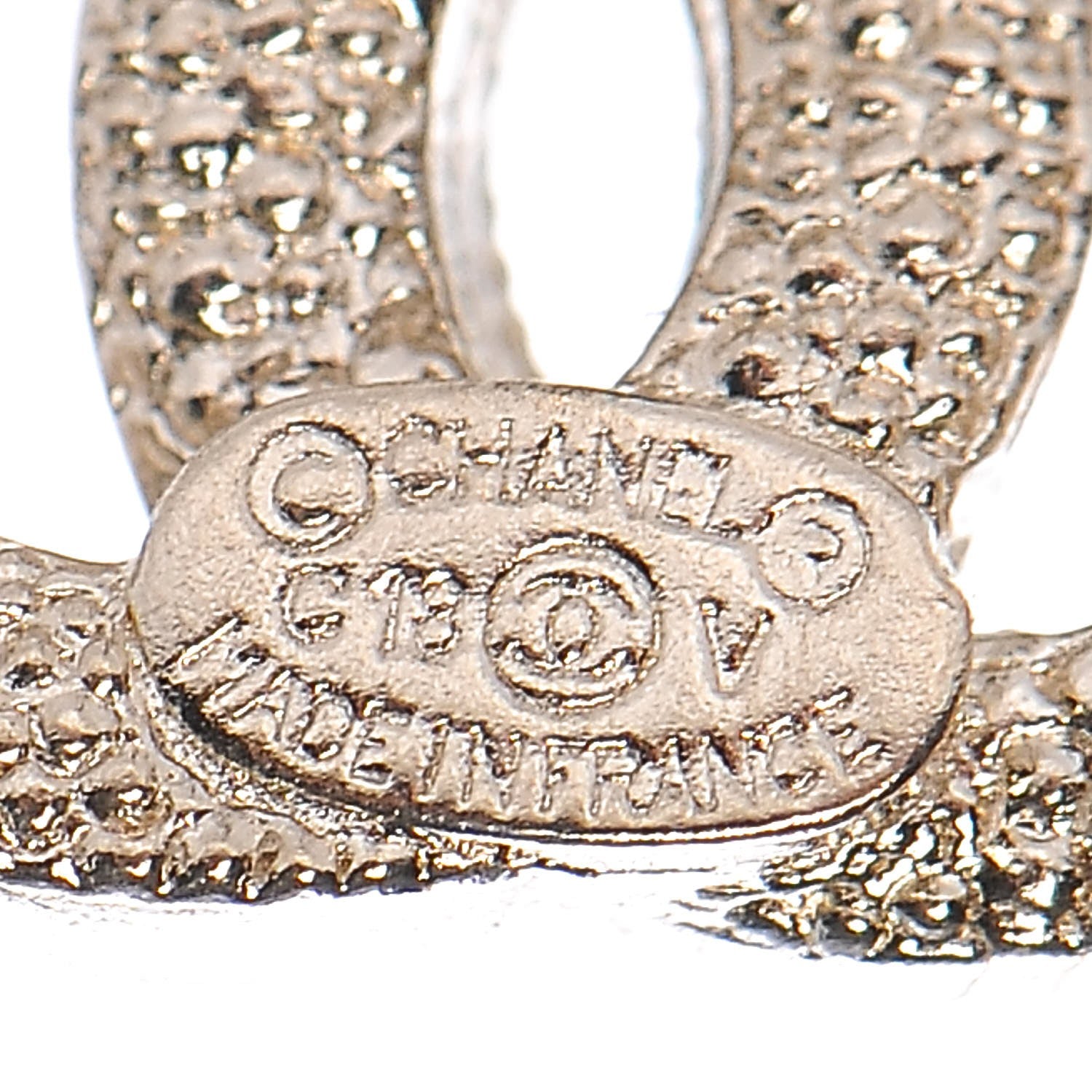 Chanel Crystal CC Earrings Light Gold 4 of 4
