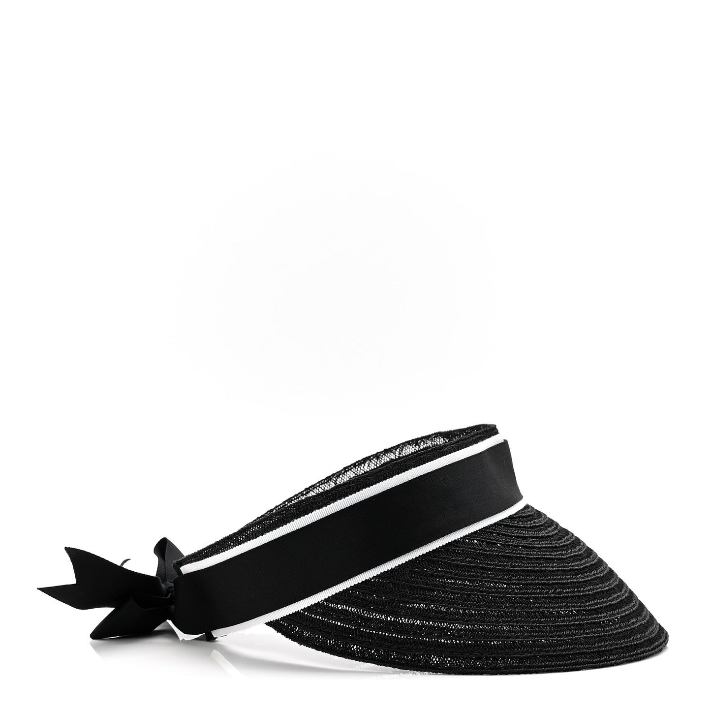 Abaca Cotton Ribbon Visor M Black