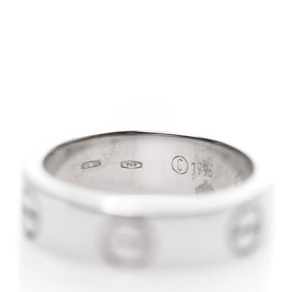 Cartier 18K White Gold 5.5mm LOVE Ring 51 5.75 4 of 8