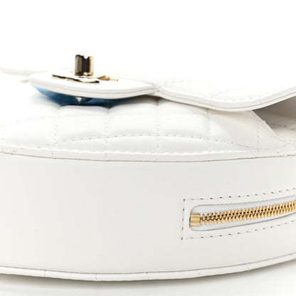 Chanel Lambskin Quilted CC In Love Heart Bag White 10 of 11