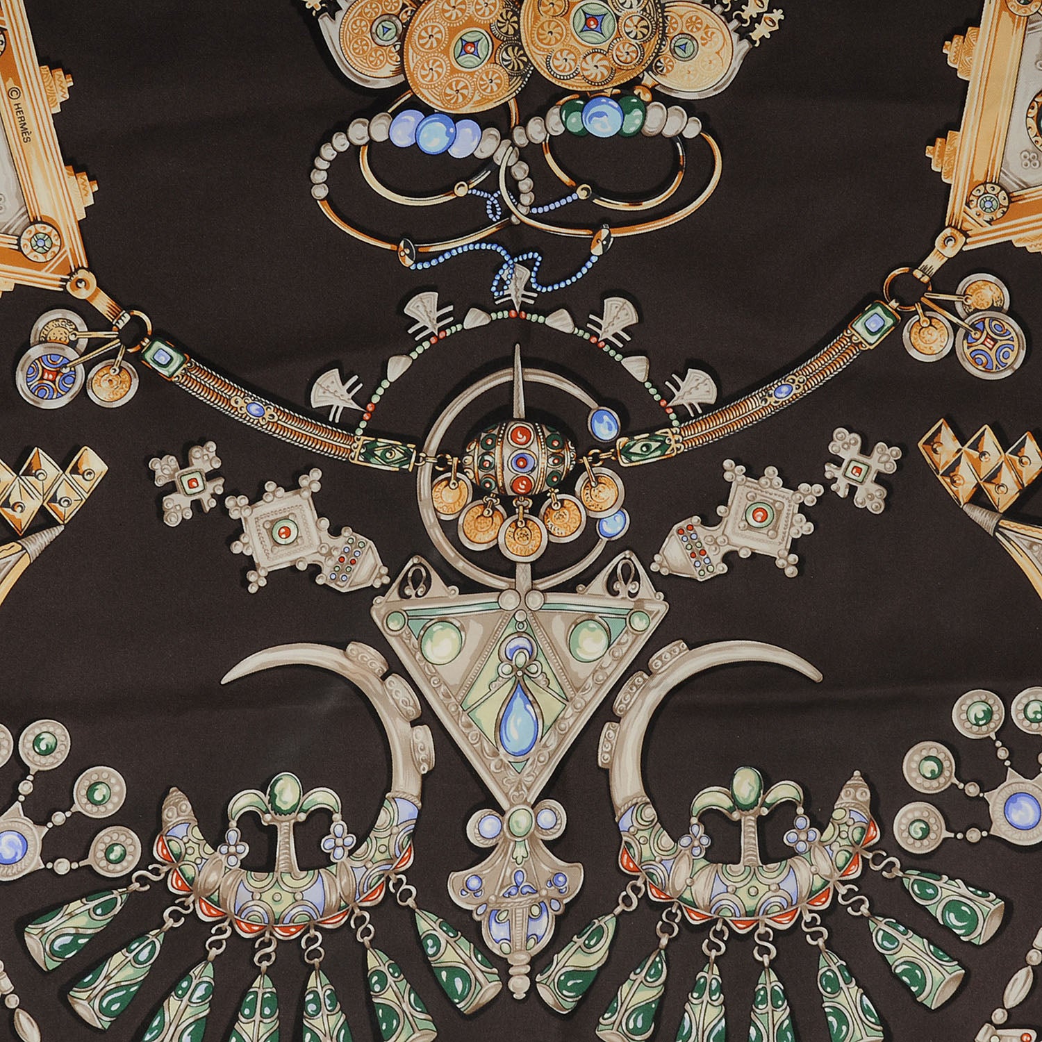 Hermes Silk Parures Des Sables Scarf 90 1 of 4