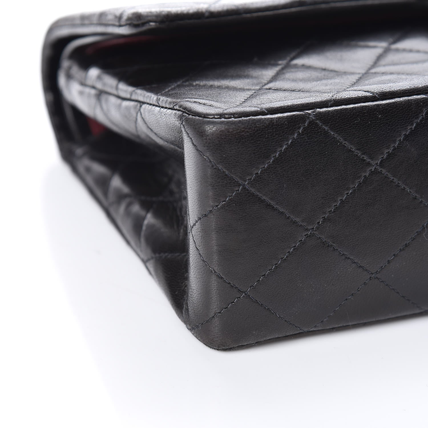 Chanel Lambskin Quilted Medium Double Flap Black 16 of 19