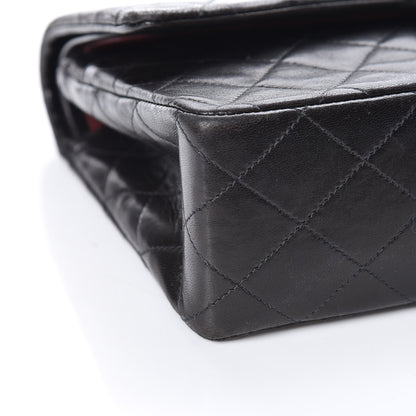 Chanel Lambskin Quilted Medium Double Flap Black 16 of 19
