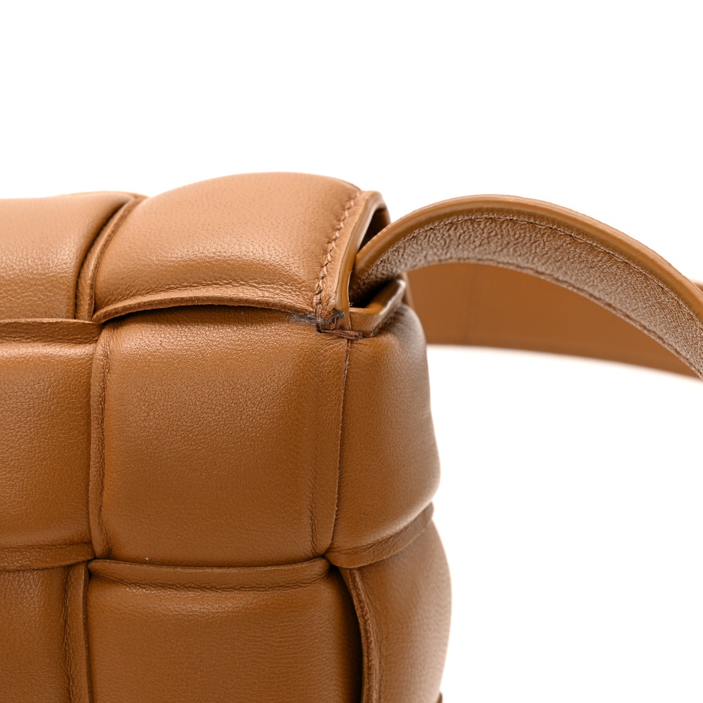 Nappa Maxi Intreccio Padded Cassette Crossbody Bag Acorn