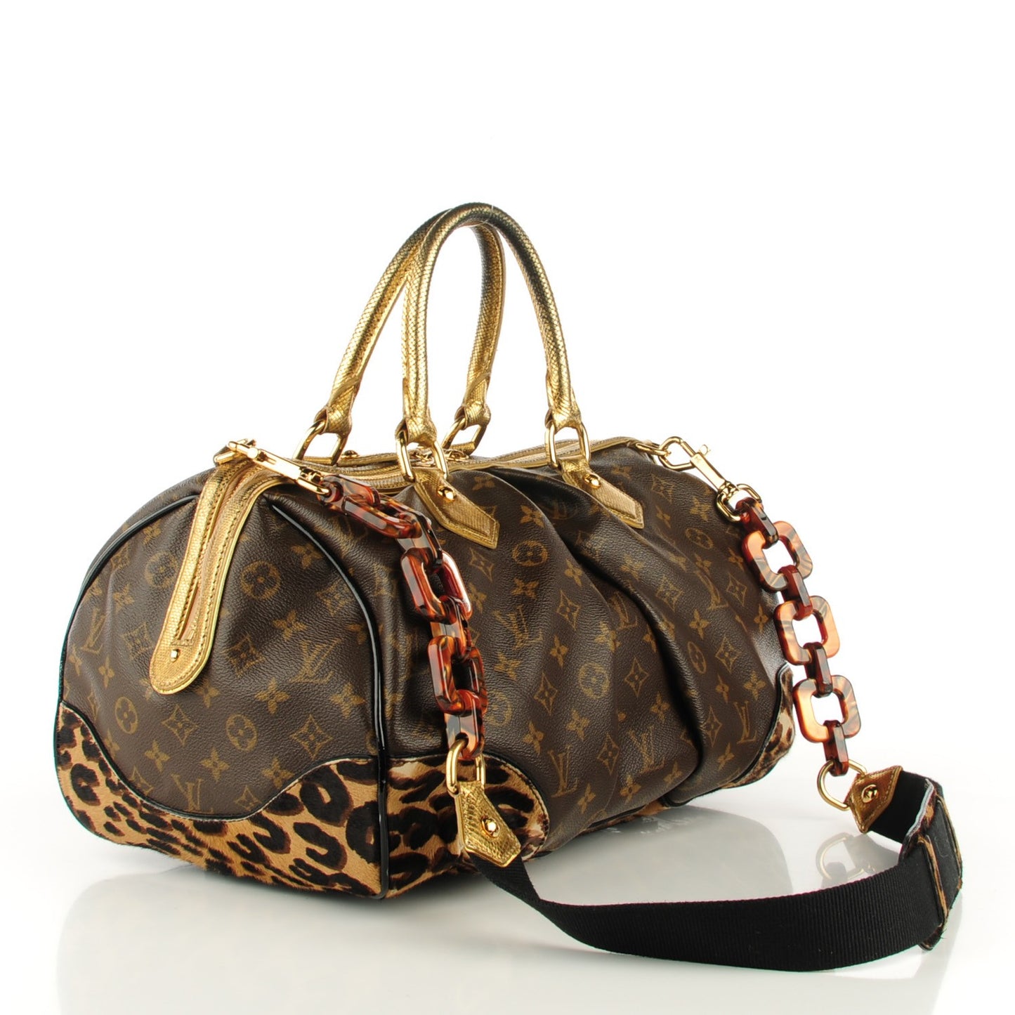 Monogram Leopard Stephen Bag
