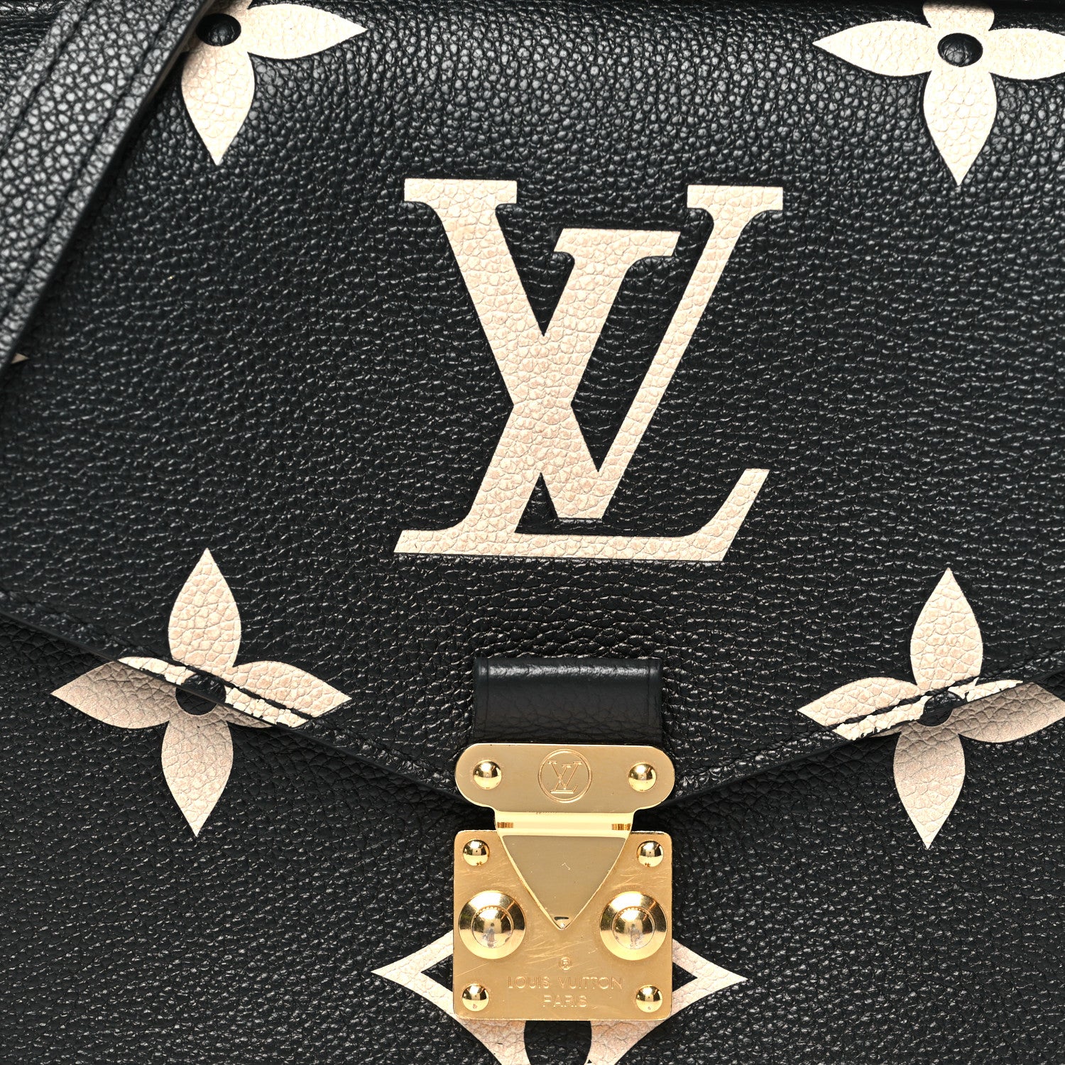 Louis Vuitton Empreinte Monogram Giant Pochette Metis Black Beige 7 of 10