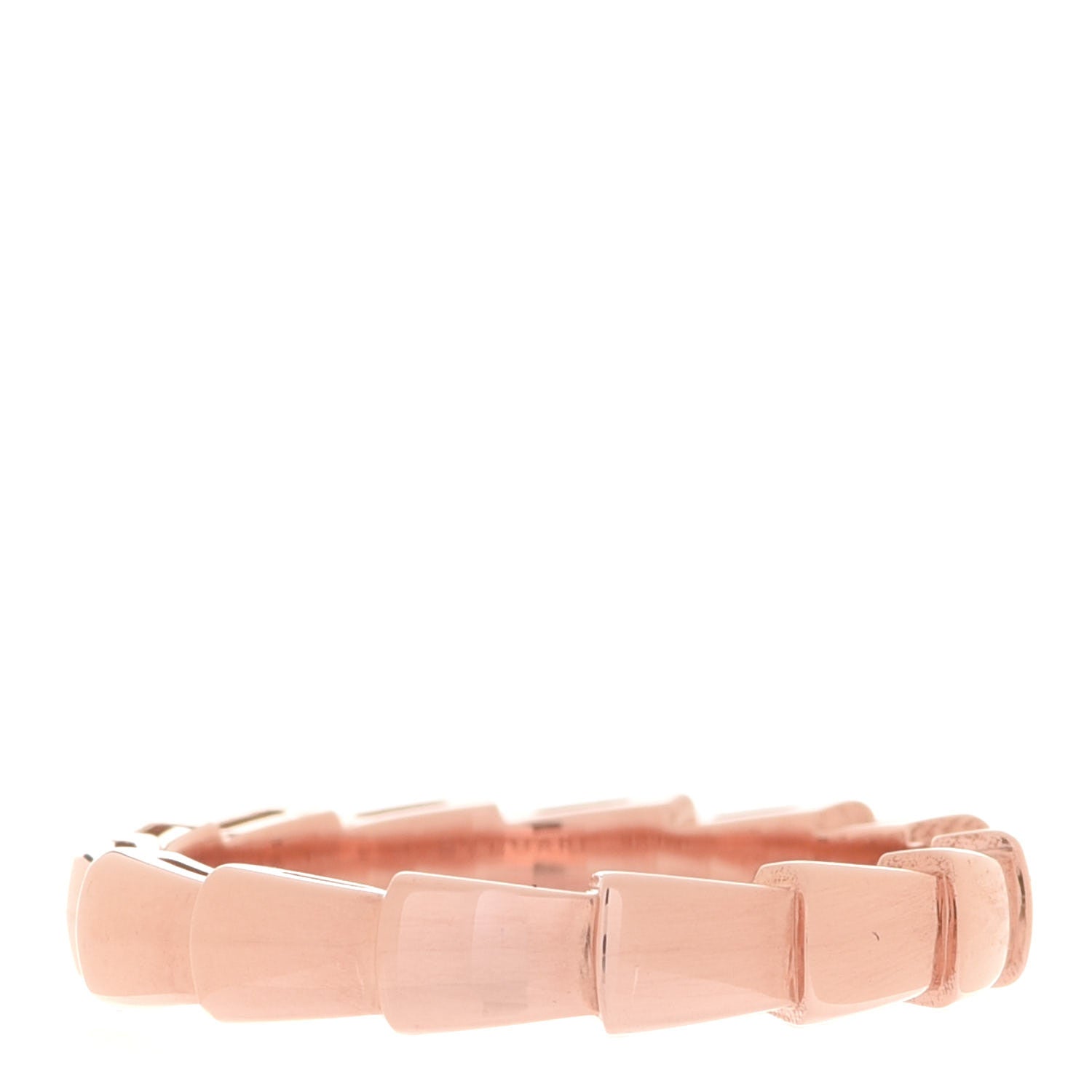 Bulgari 18K Rose Gold Serpenti Viper Band Ring 54 6.75 3 of 7