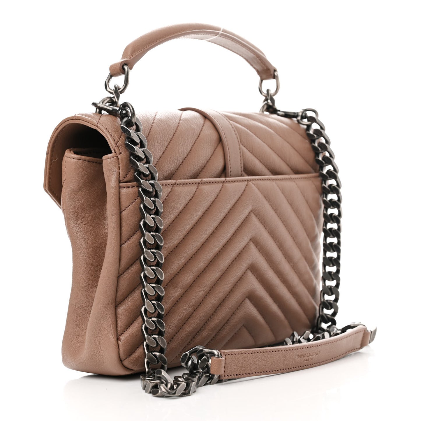 Sheepskin Matelasse Chevron Monogram Medium College Bag Fard