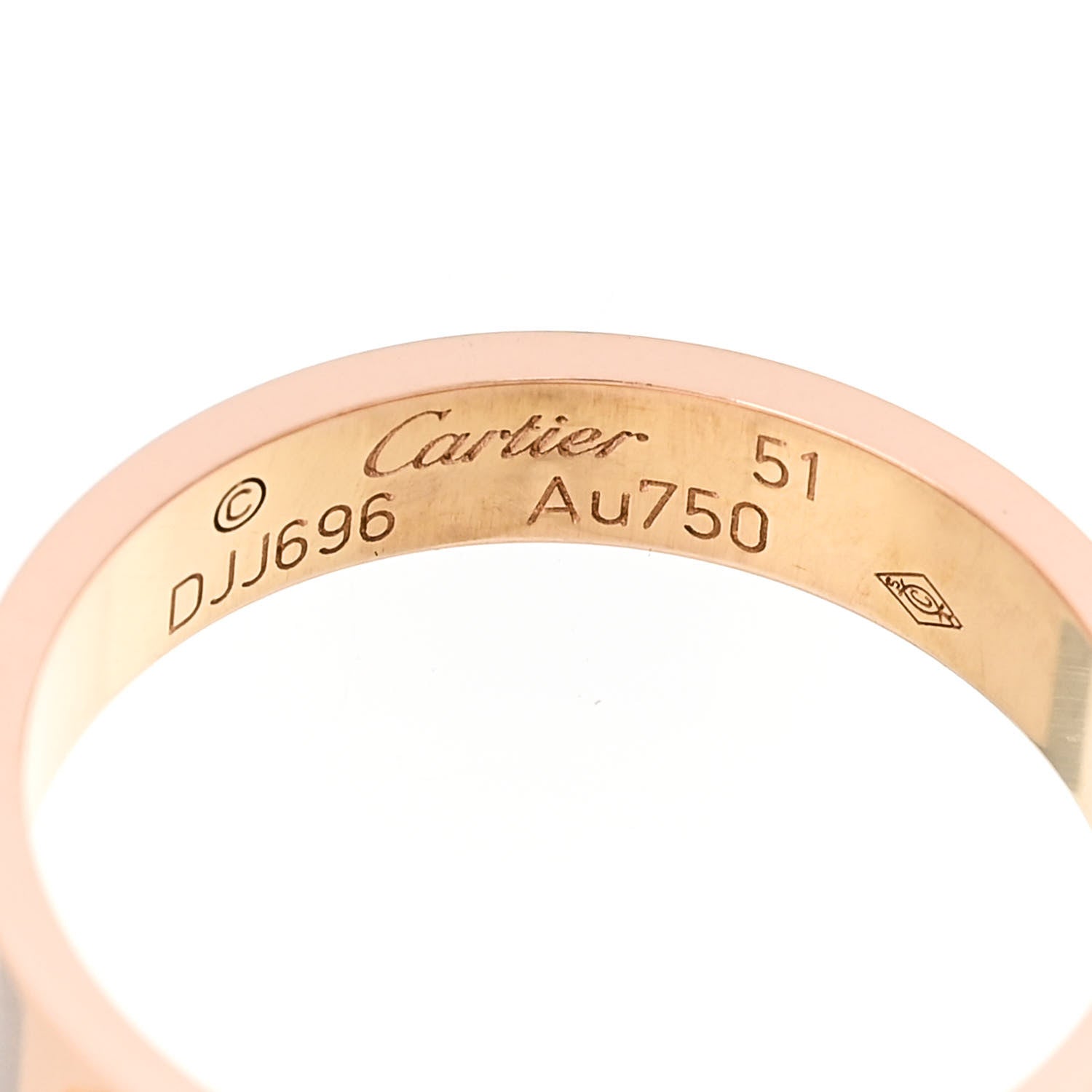 cartier 18k ウェディングバンド　リング　51 Cartier 18K Yellow Gold Love Wedding Band Ring 51 – THE CLOSET