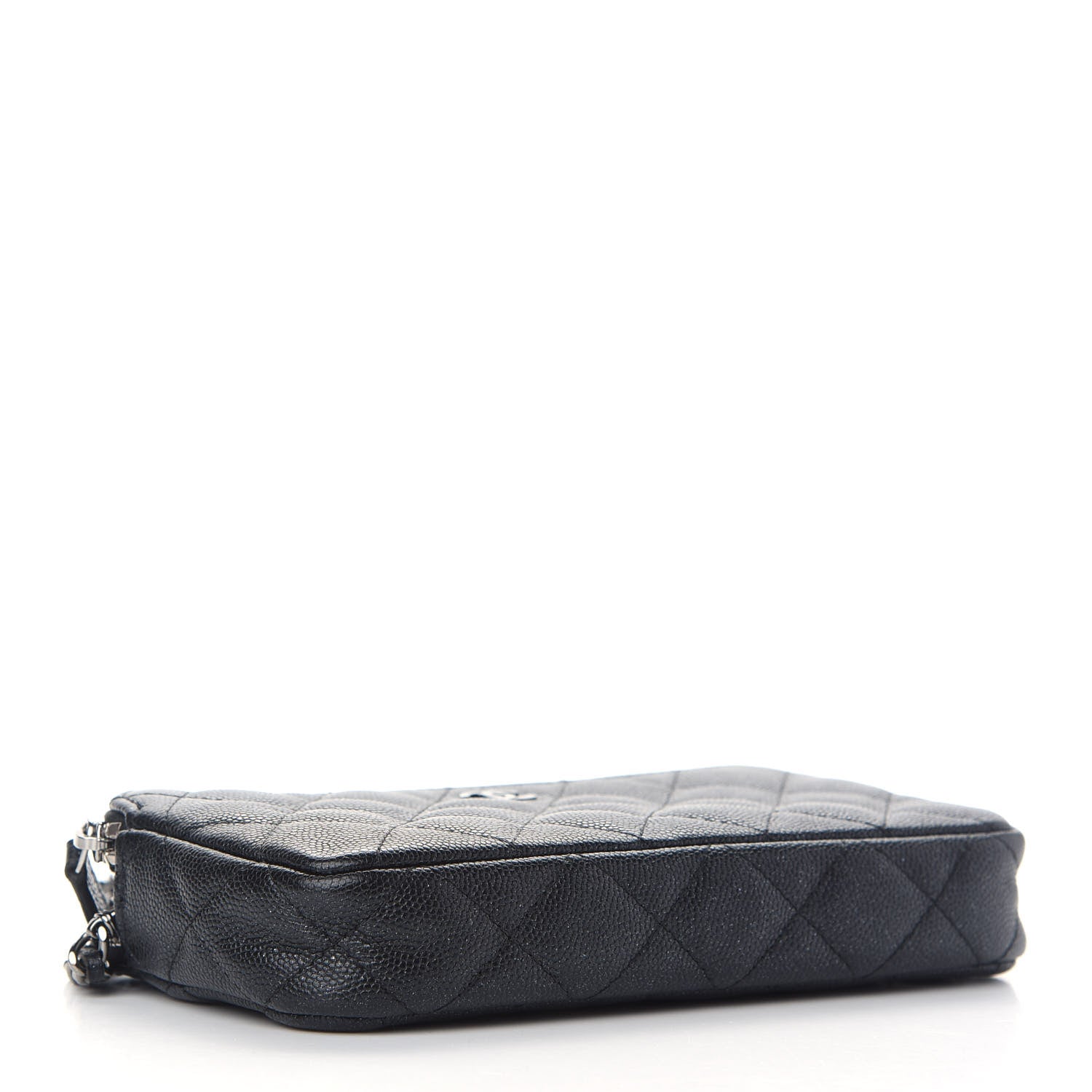 Chanel Iridescent Caviar Quilted Small Clutch With Chain Black 4 of 10