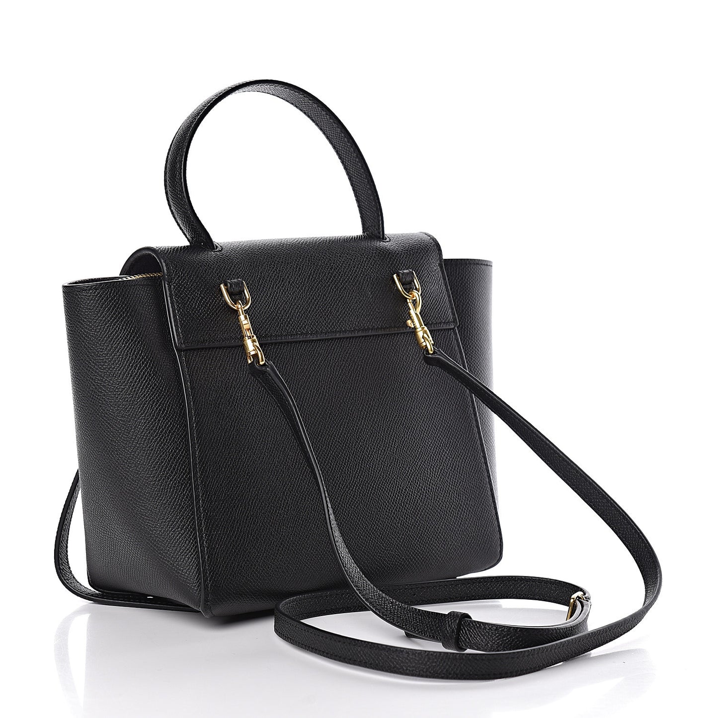 Grained Calfskin Nano Belt Bag Black