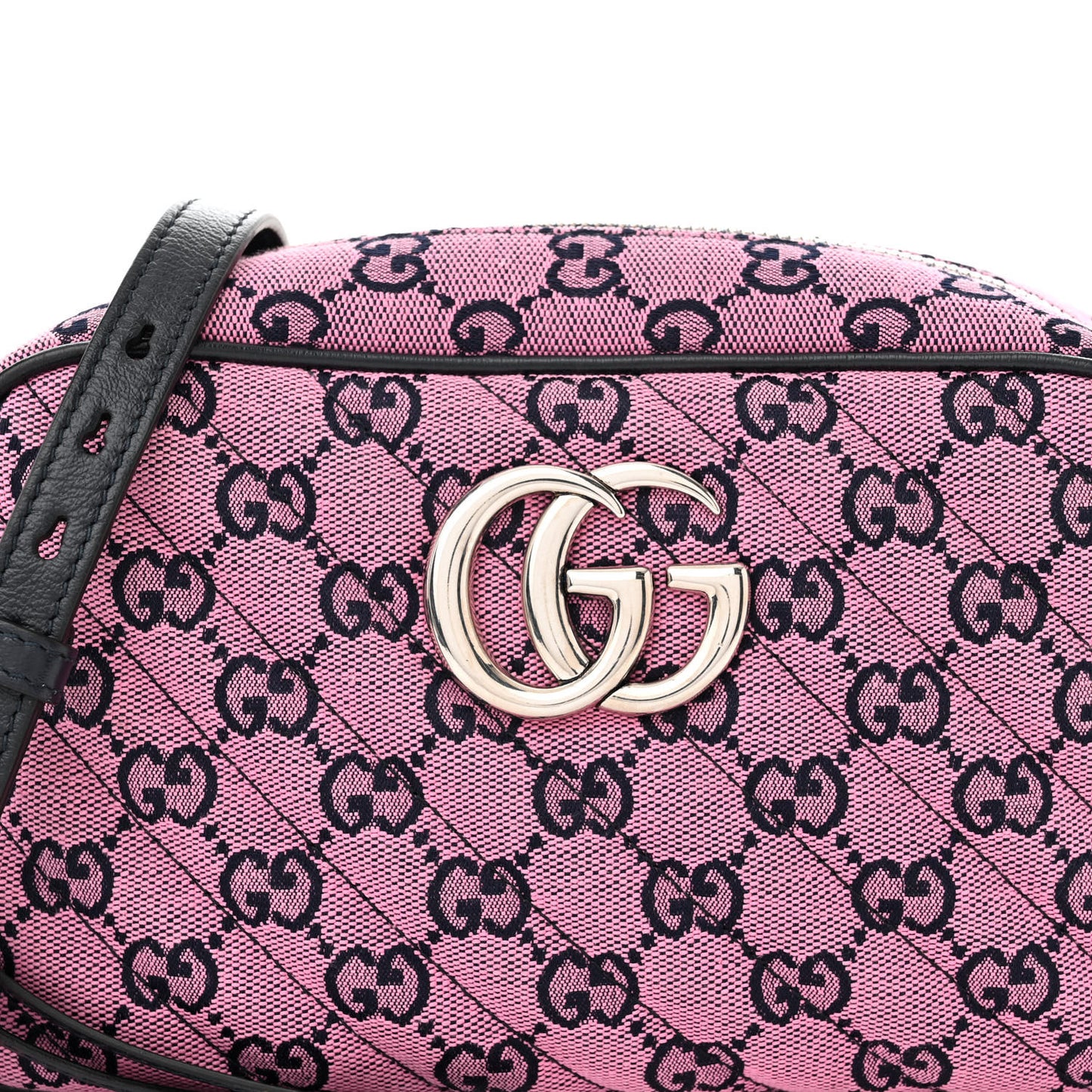 Monogram Multicolor Matelasse Diagonal Small GG Marmont Chain Shoulder Bag Pink Blue