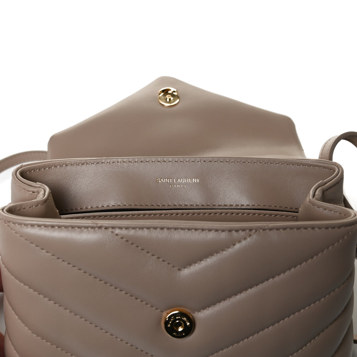 Calfskin Y Quilted Monogram Toy Loulou Crossbody Bag Dark Beige