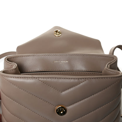 Saint Laurent Calfskin Y Quilted Monogram Toy Loulou Crossbody Bag Dark Beige 13 of 14