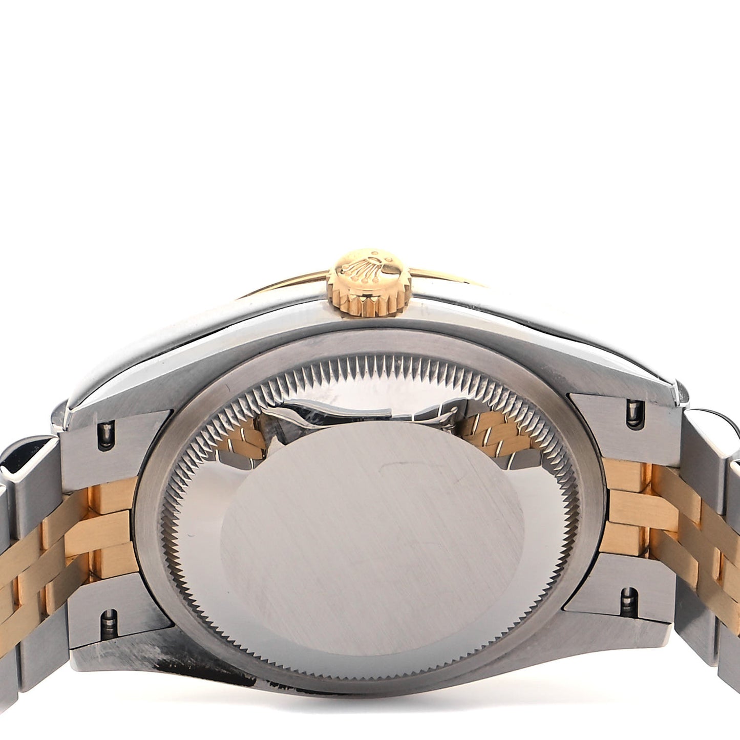 Stainless Steel 18K Yellow Gold Diamond 36mm Oyster Perpetual Datejust Watch Silver Jubilee 126233