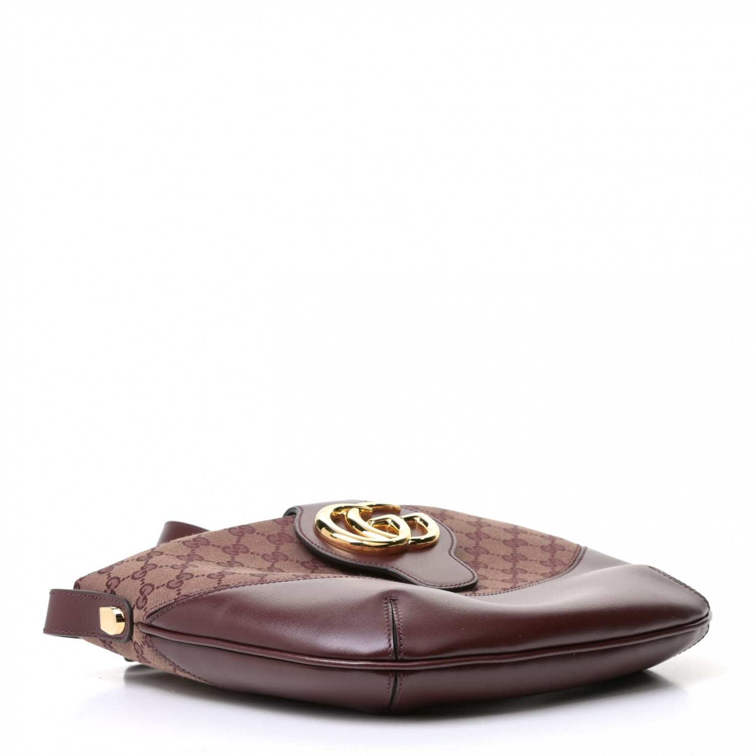 Gucci GG Monogram Calfskin Medium Arli Shoulder Bag Sahara Rubino Chardonnay 3 of 10