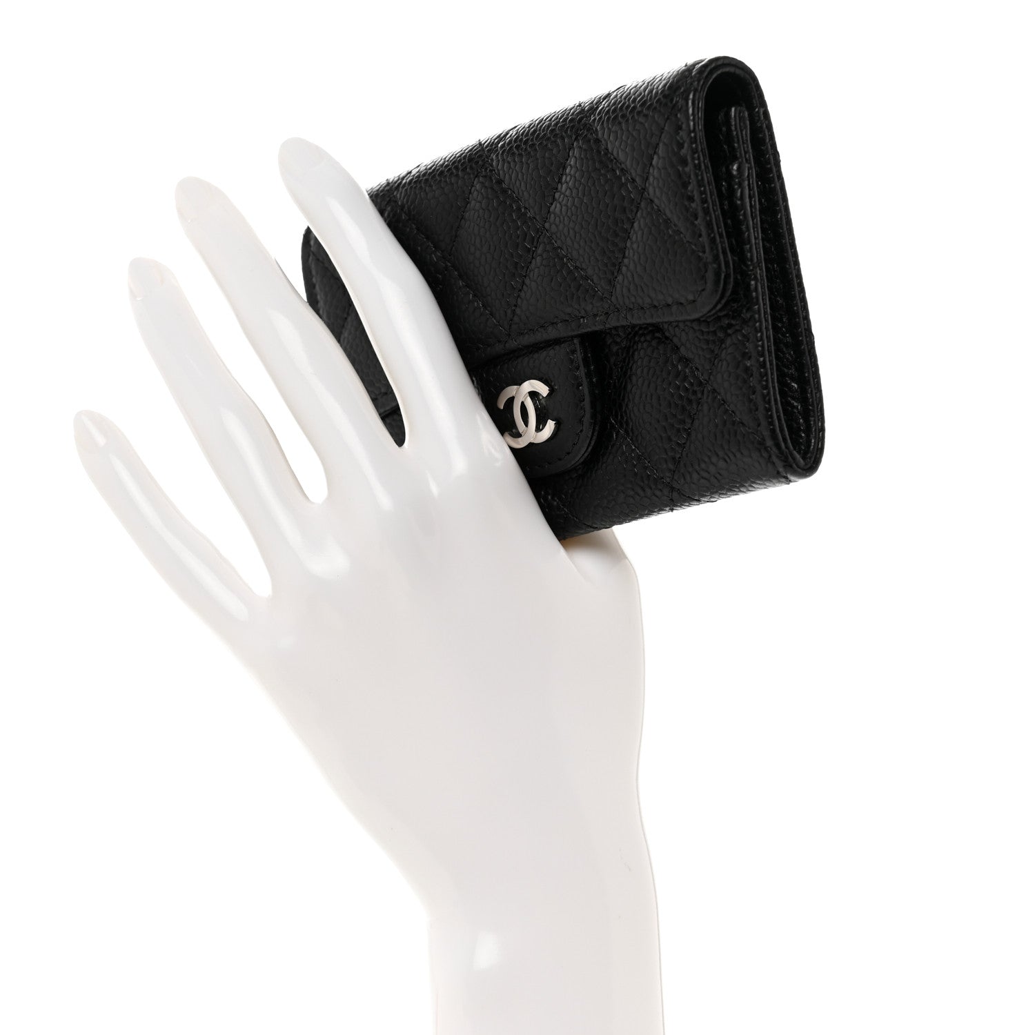 Chanel Caviar Quilted Flap Card Holder Black 2 of 8