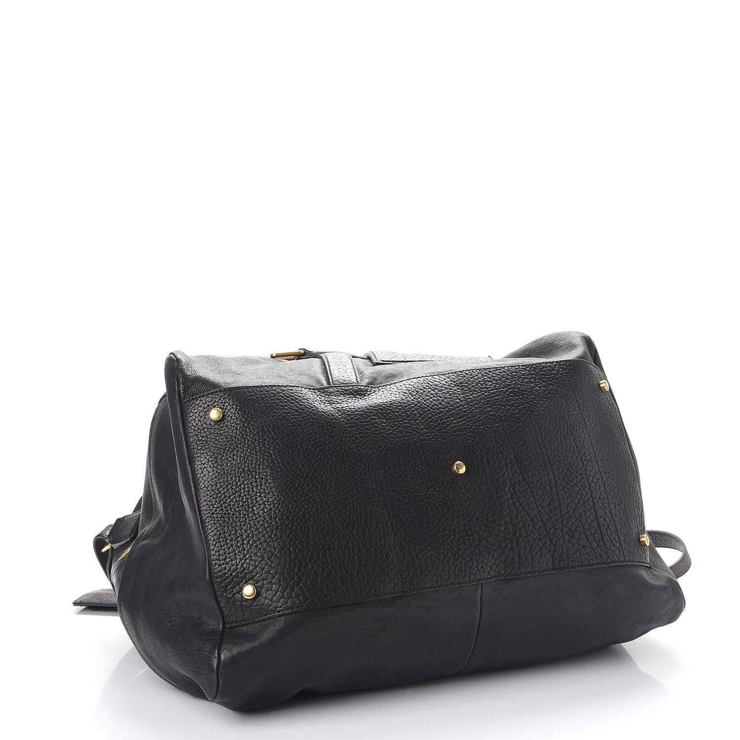 Saint Laurent Calfskin Vavin Logo Strap Duffle Bag Black 5 of 11