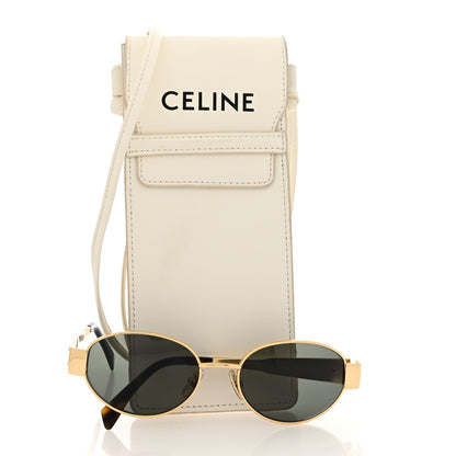 Celine Metal Triomphe 01 Sunglasses CL40235U Gold Green 7 of 7