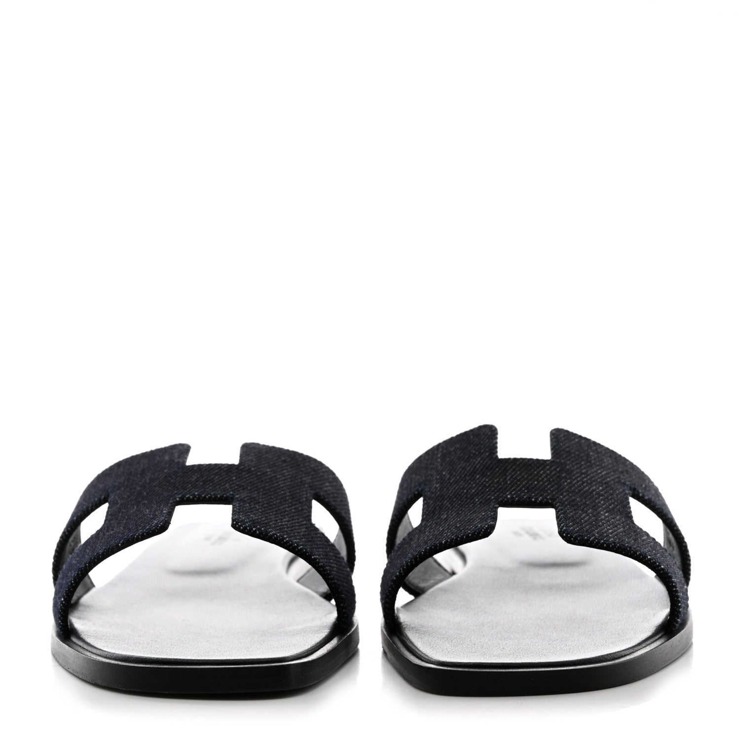 Hermes Denim Canvas Oran Sandals 36.5 Bleu Brut 2 of 9