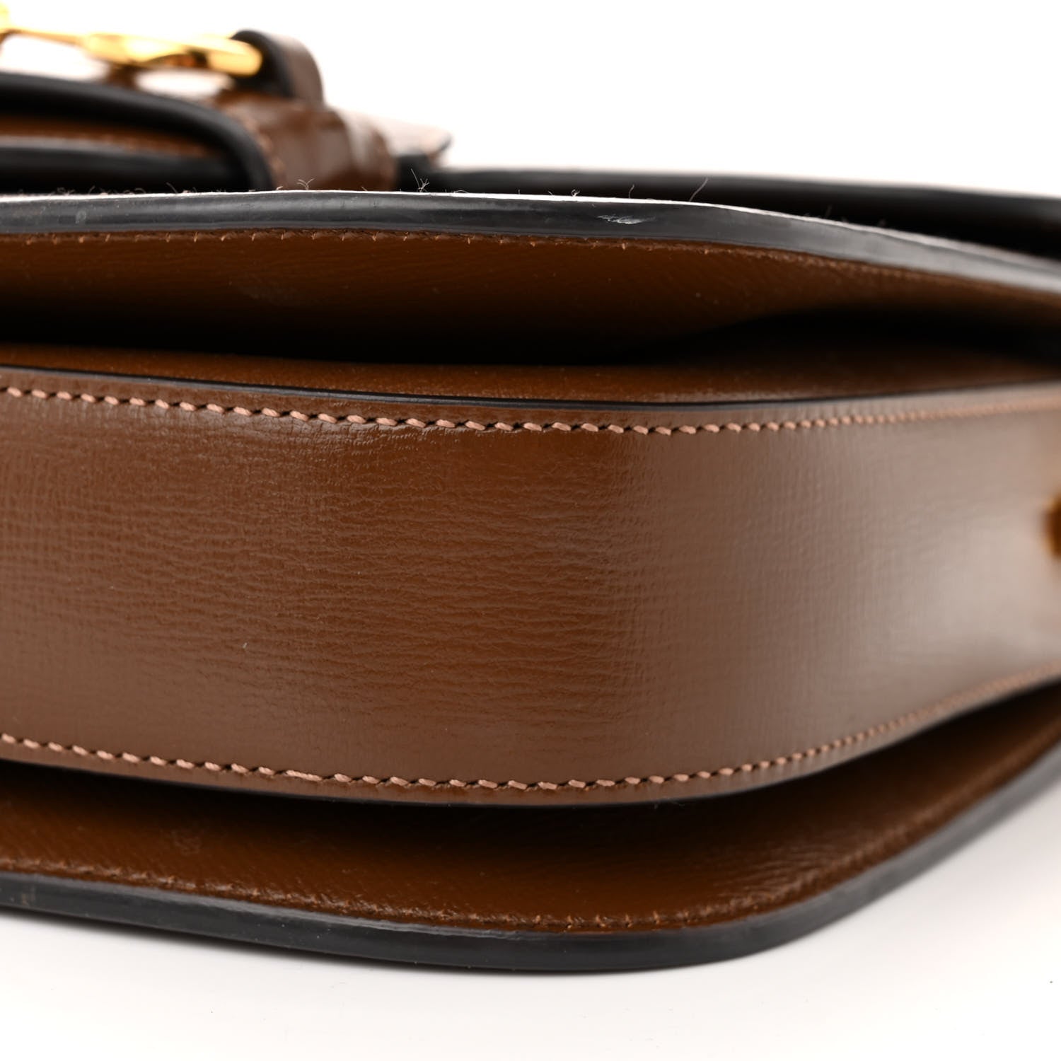 Gucci Azalea Calfskin Horsebit 1955 Shoulder Bag Brown Sugar 10 of 12