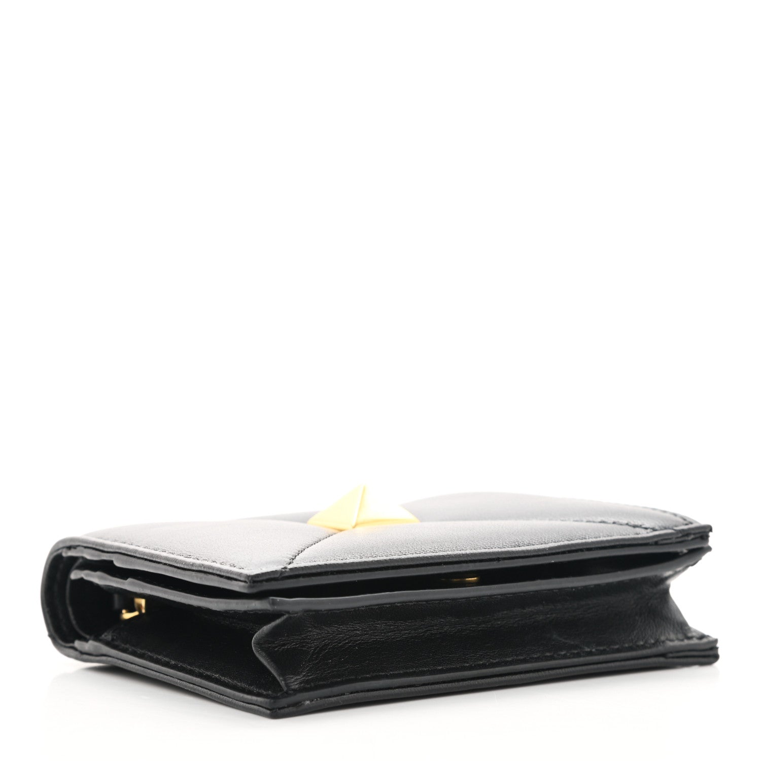 Valentino Garavani Nappa Roman Stud Small Flap Wallet Black 4 of 6