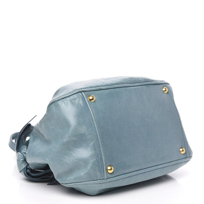 Miu Miu Vitello Shine Tote Mare 4 of 13
