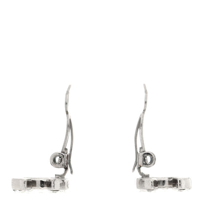 Chanel Crystal CC Clip on Earrings Silver 3 of 4