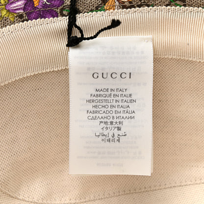 Gucci GG Supreme Monogram Flora Fedora Hat M Red 9 of 9
