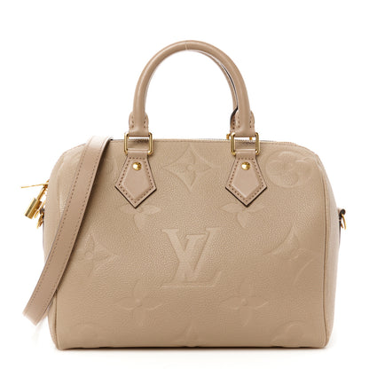 Louis Vuitton Empreinte Monogram Giant Speedy Bandouliere 25 Tourterelle 1 of 9