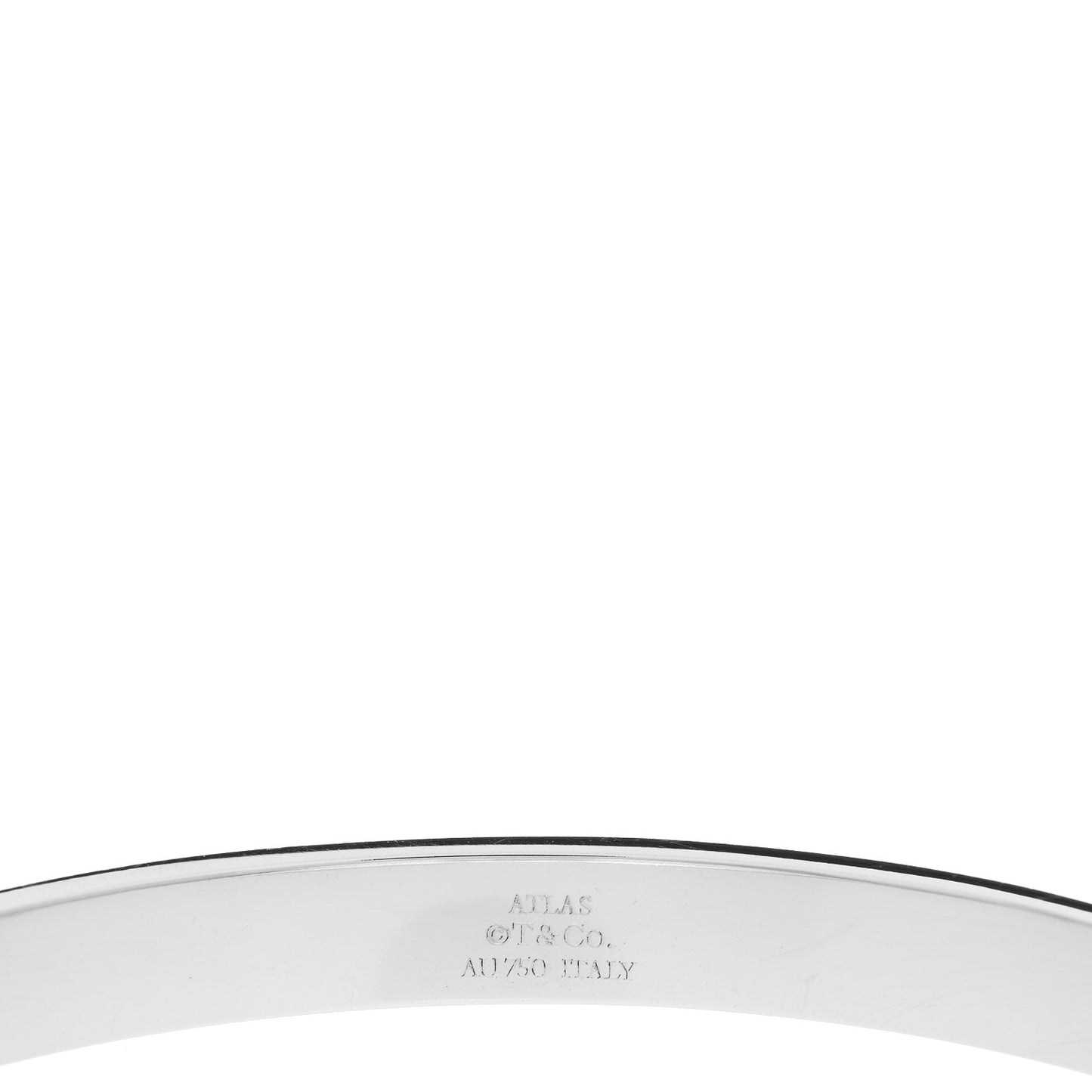 18K White Gold Diamond Atlas Closed Hinged Bangle Bracelet