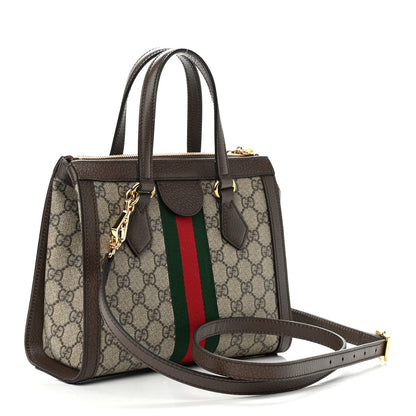 Gucci GG Supreme Monogram Small Ophidia Tote Bag Brown 3 of 10