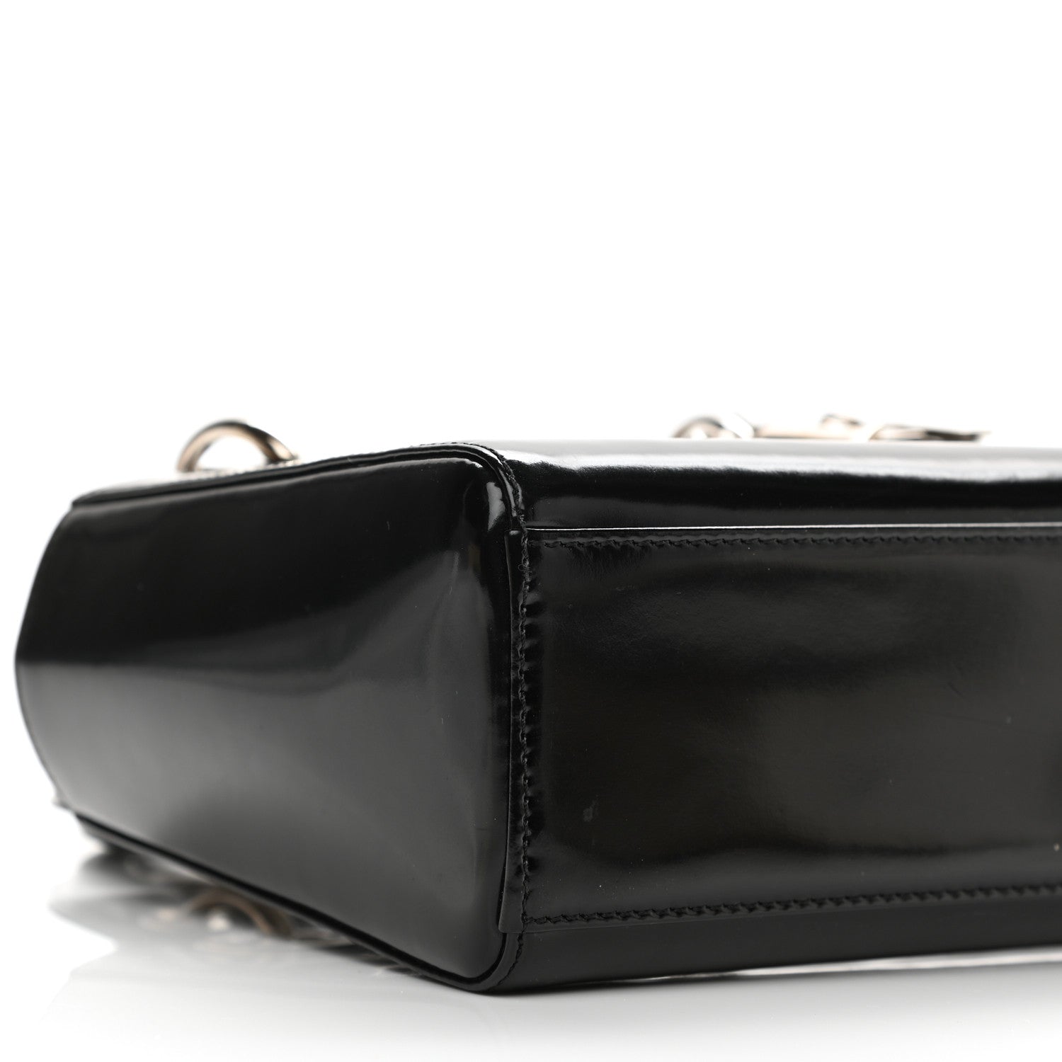 Christian Dior Glazed Calfskin Mini Lady Dior Black 9 of 11