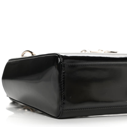 Christian Dior Glazed Calfskin Mini Lady Dior Black 9 of 11