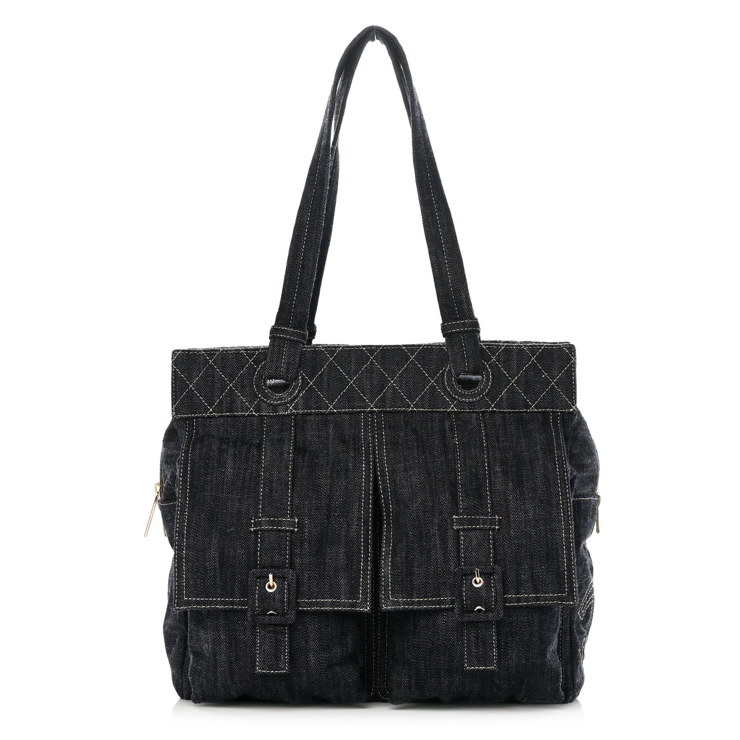 Chanel Denim CC Double Pocket Shoulder Bag 1 of 14