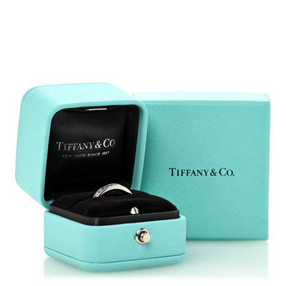 Tiffany Platinum Diamond Square Cut Eternity Wedding Band Ring 48 4.5 5 of 5