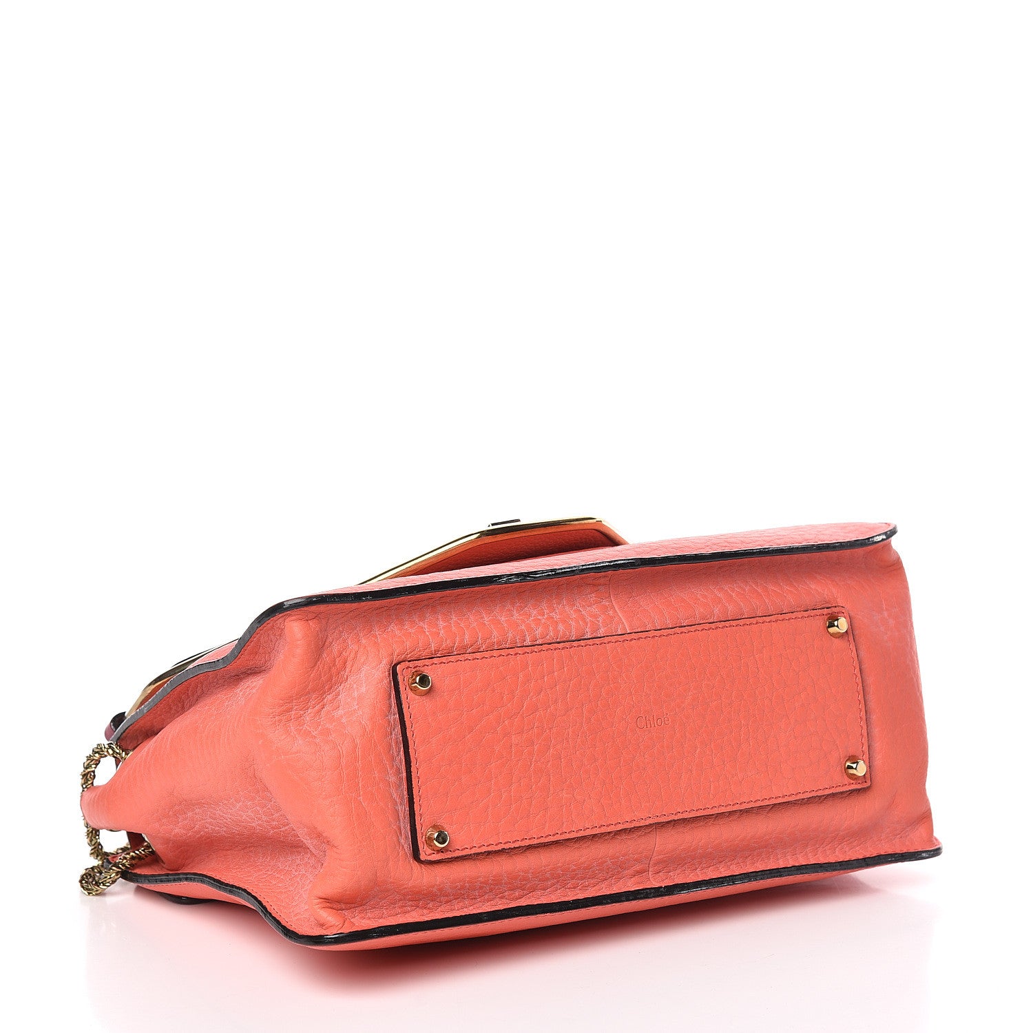 Chloe Grained Calfskin Medium Sally Flap Bag Cyclamen Lipstick 4 of 16