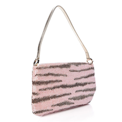 Valentino Garavani Sequin Shoulder Bag Pink 3 of 13