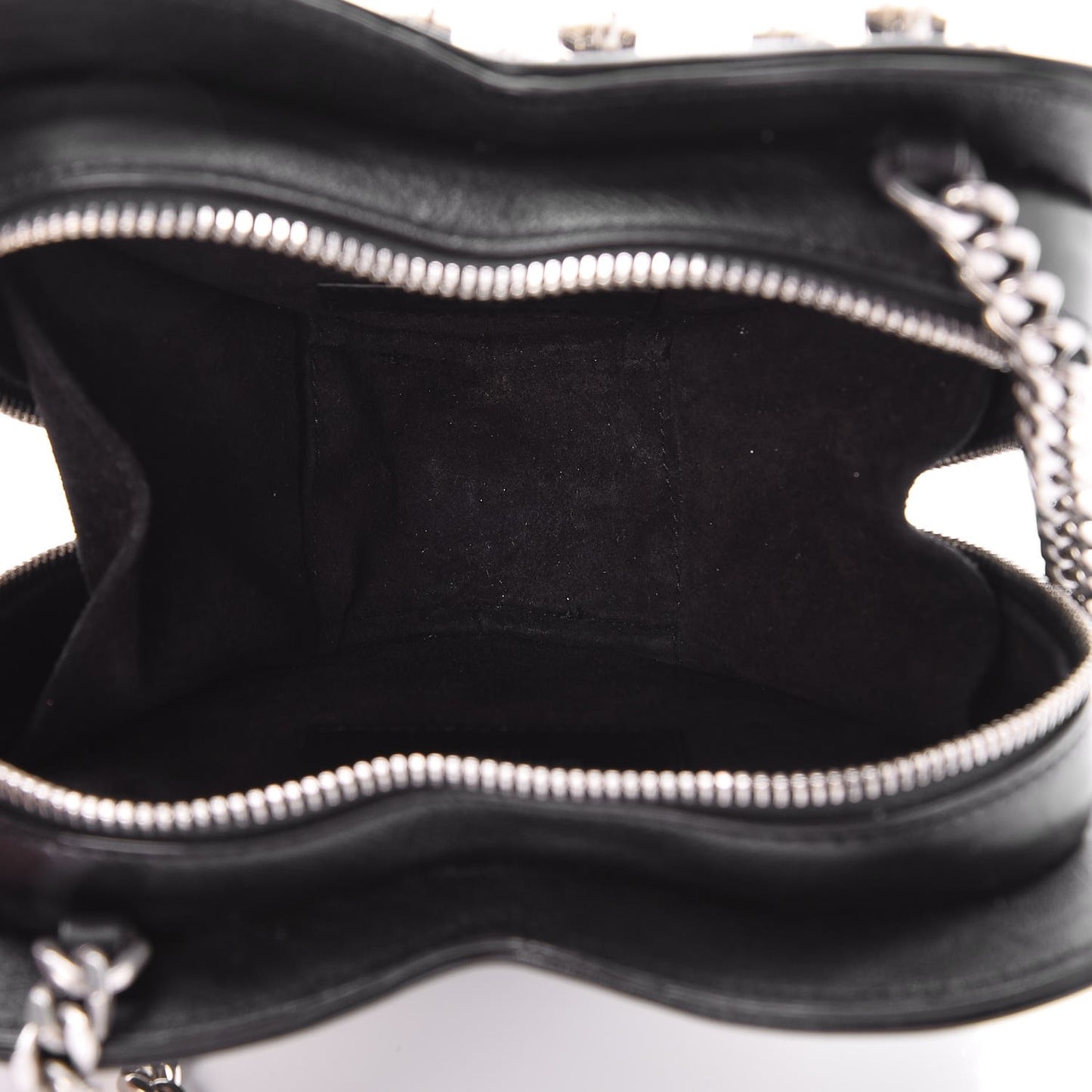 Calfskin Star Studded Small Monogram Love Shoulder Bag Black