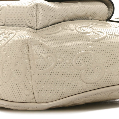 Gucci Calfskin GG Tennis Embossed Pocket Belt Bag Mystic White 10 of 11