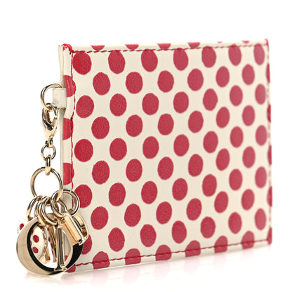 Christian Dior Calfskin DiorAmour Dots Card Holder Red White 3 of 5