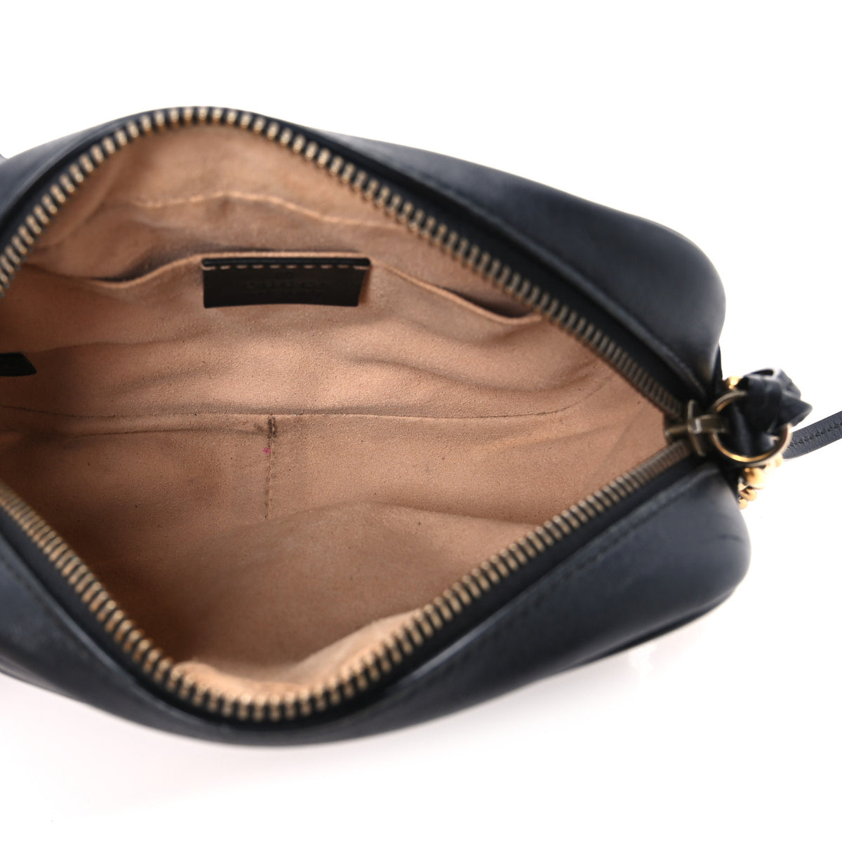 Gucci Calfskin Matelasse Mini GG Marmont Chain Shoulder Bag Black 5 of 11