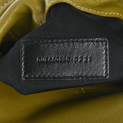Saint Laurent Lambskin Monogram Loulou Puffer Pouch Clutch Olive 8 of 10