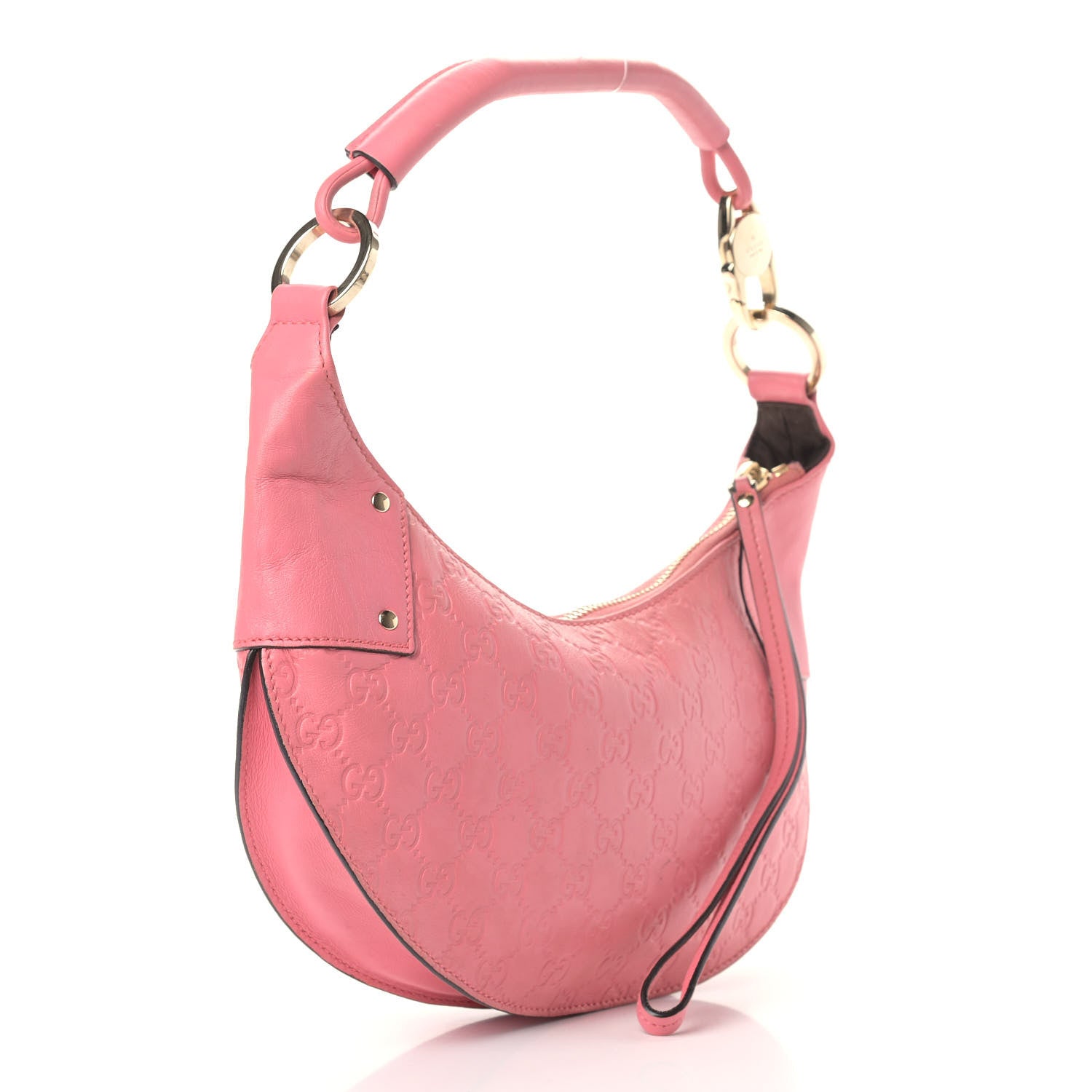 Gucci Guccissima Half Moon Hobo Sushi Pink 3 of 16