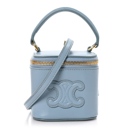 Celine Smooth Calfskin Cuir Triomphe Mini Vanity Case California Blue 1 of 10