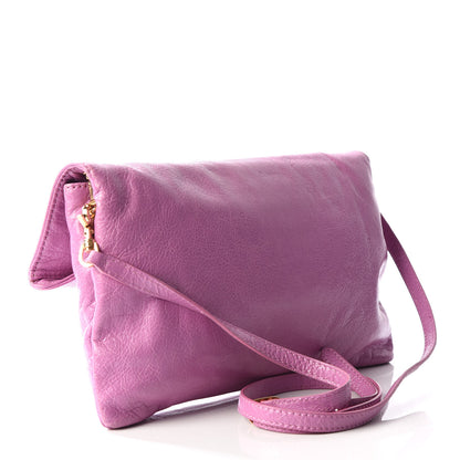 Balenciaga Agneau Giant 12 Gold Hardware Envelope Strap Clutch Rose Berlingot 2 of 9