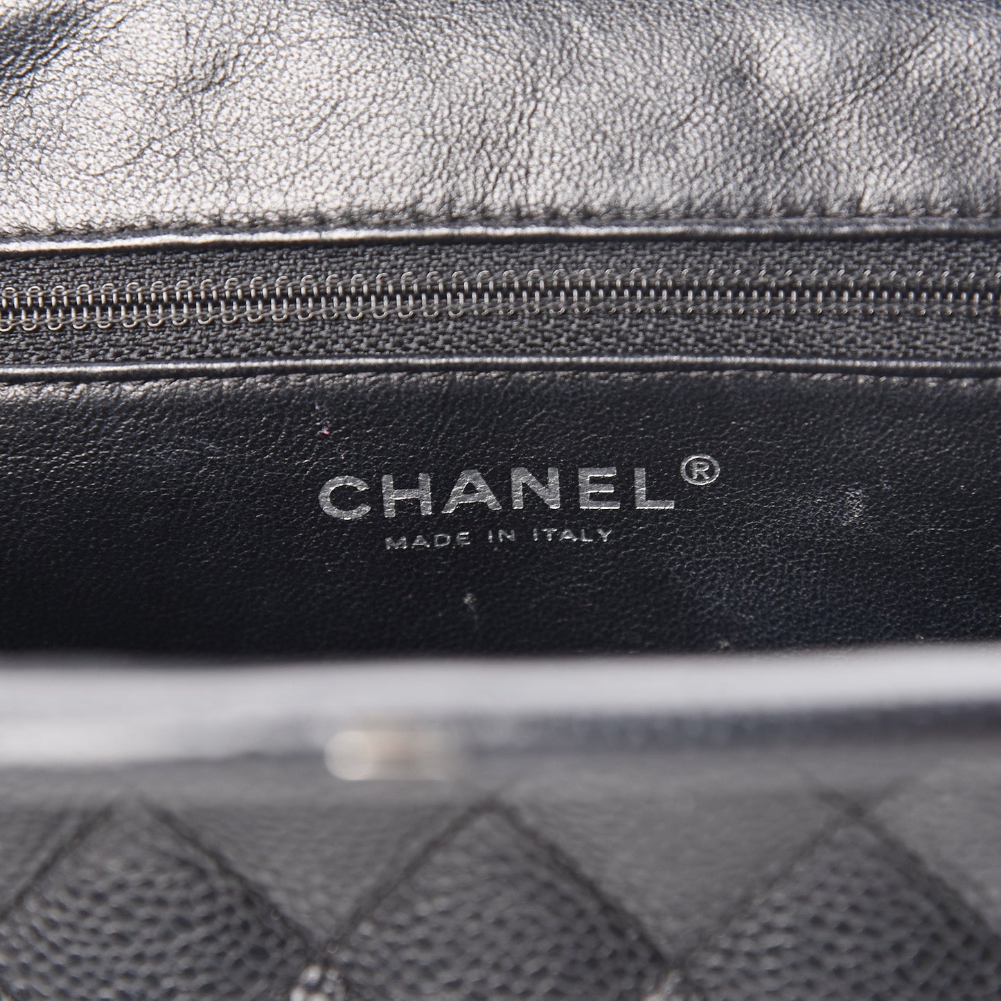 Caviar Quilted Timeless Clutch Black