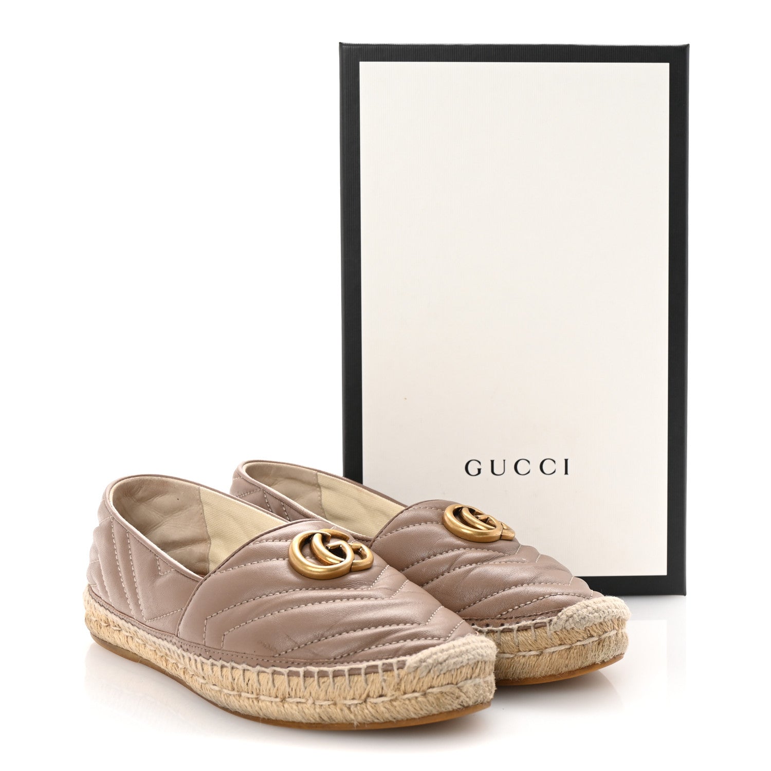 Gucci Nappa Matelasse GG Marmont Espadrilles 39 Porcelain Rose 10 of 10