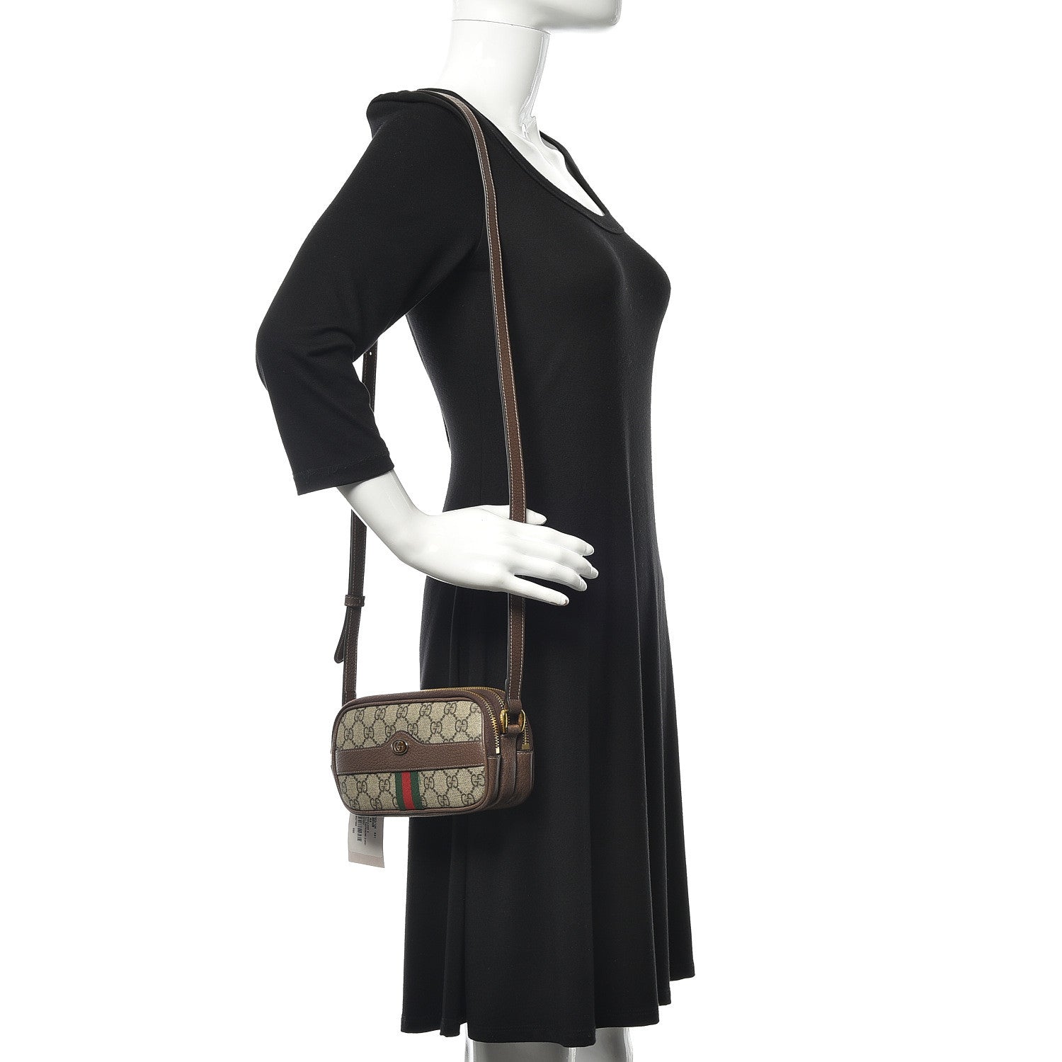 Gucci GG Supreme Monogram Web Mini Ophidia GG Bag Brown 2 of 14