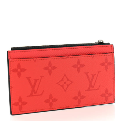 Louis Vuitton Taigarama Coin Card Holder Fire Red 3 of 7
